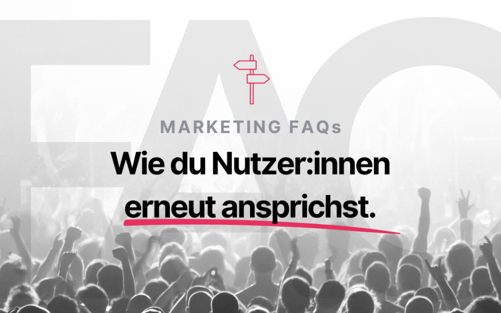 Illustration mit Menschen und grafischen Elementen zum Thema Remarketing und Zielgruppen.